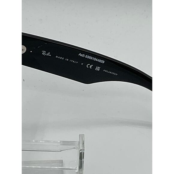Pre-Owned Ray Ban RB 0840-S Polarized Mega Wayfarer Sunglasses- Black - Picture 7 of 8